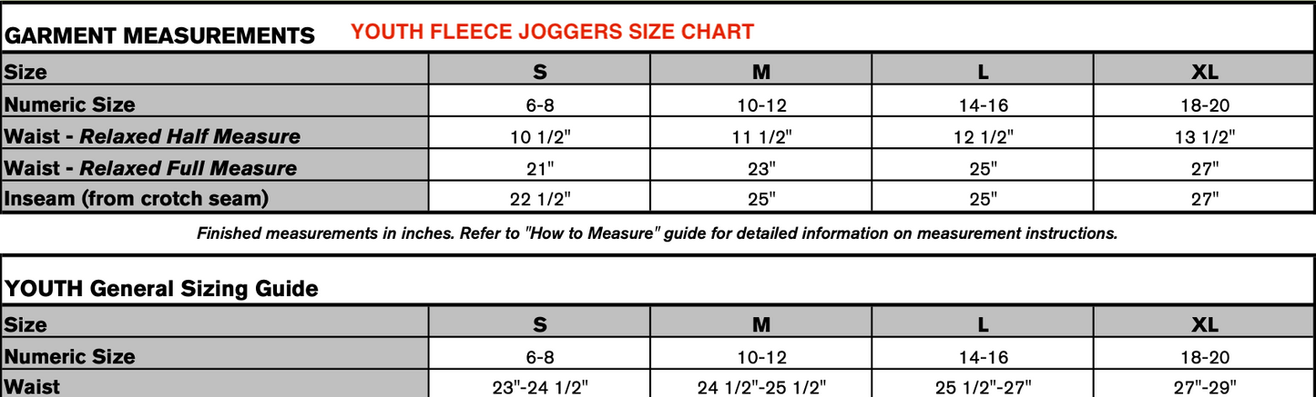 FFSD YOUTH FLEECE JOGGER SWEATPANTS