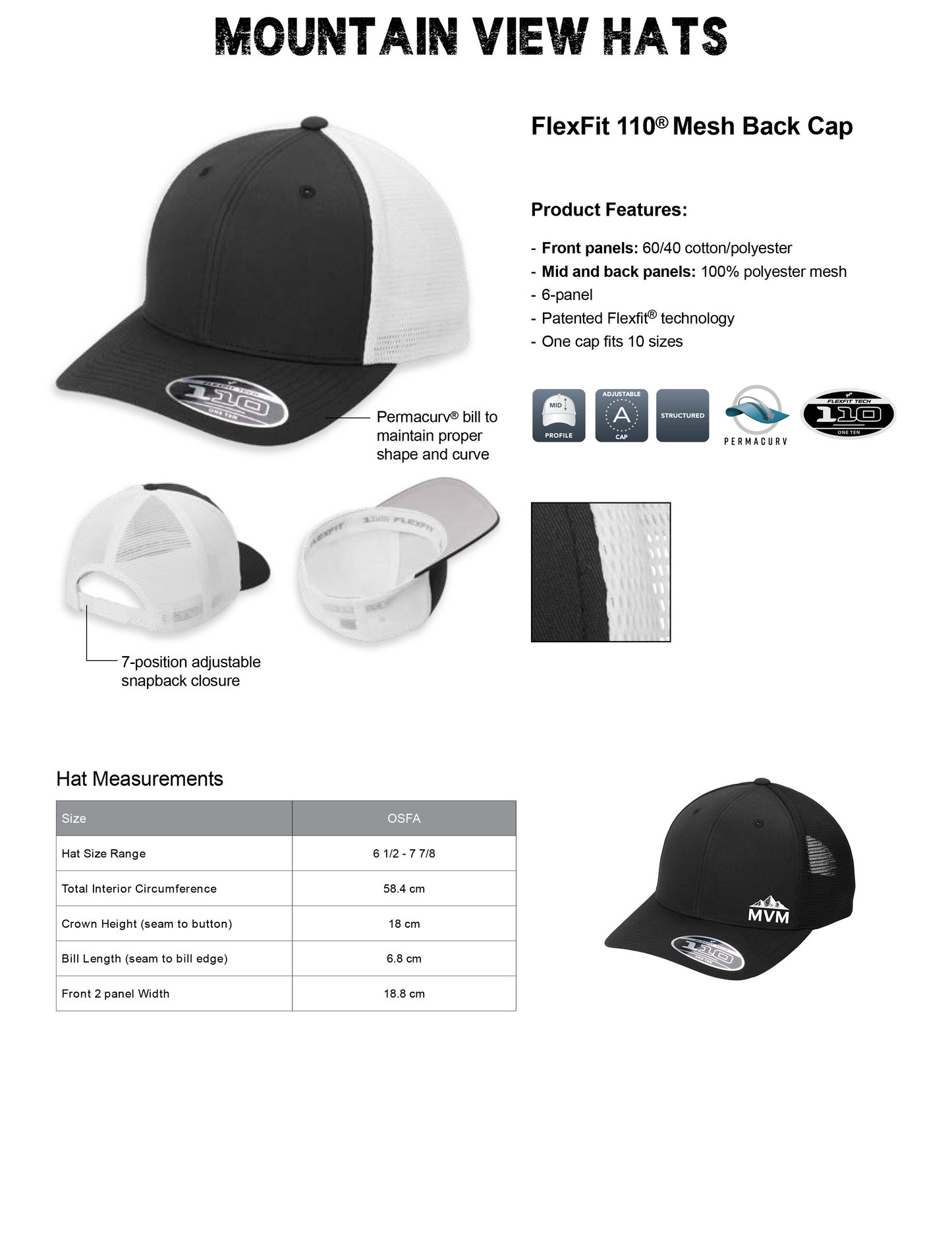 MOUNTAIN VIEW MECHANICAL HATS