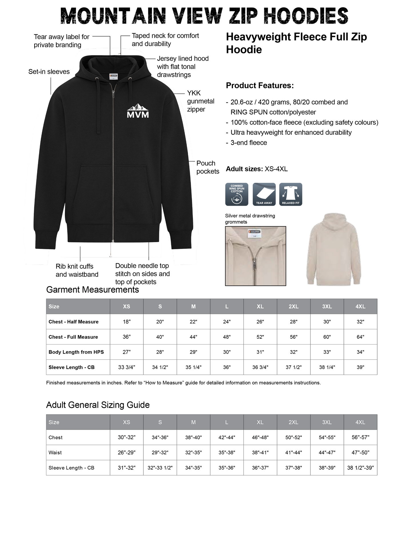 MOUNTAIN VIEW MECHANICAL ZIP HOODIES