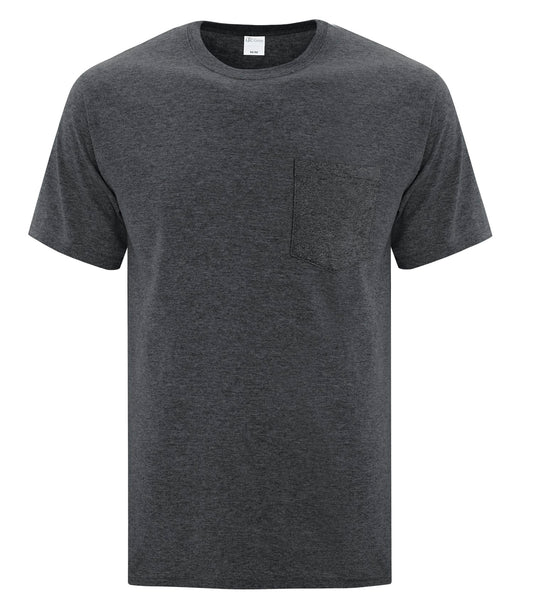 ATC™ EVERYDAY COTTON POCKET TEE - Dark Heather Grey