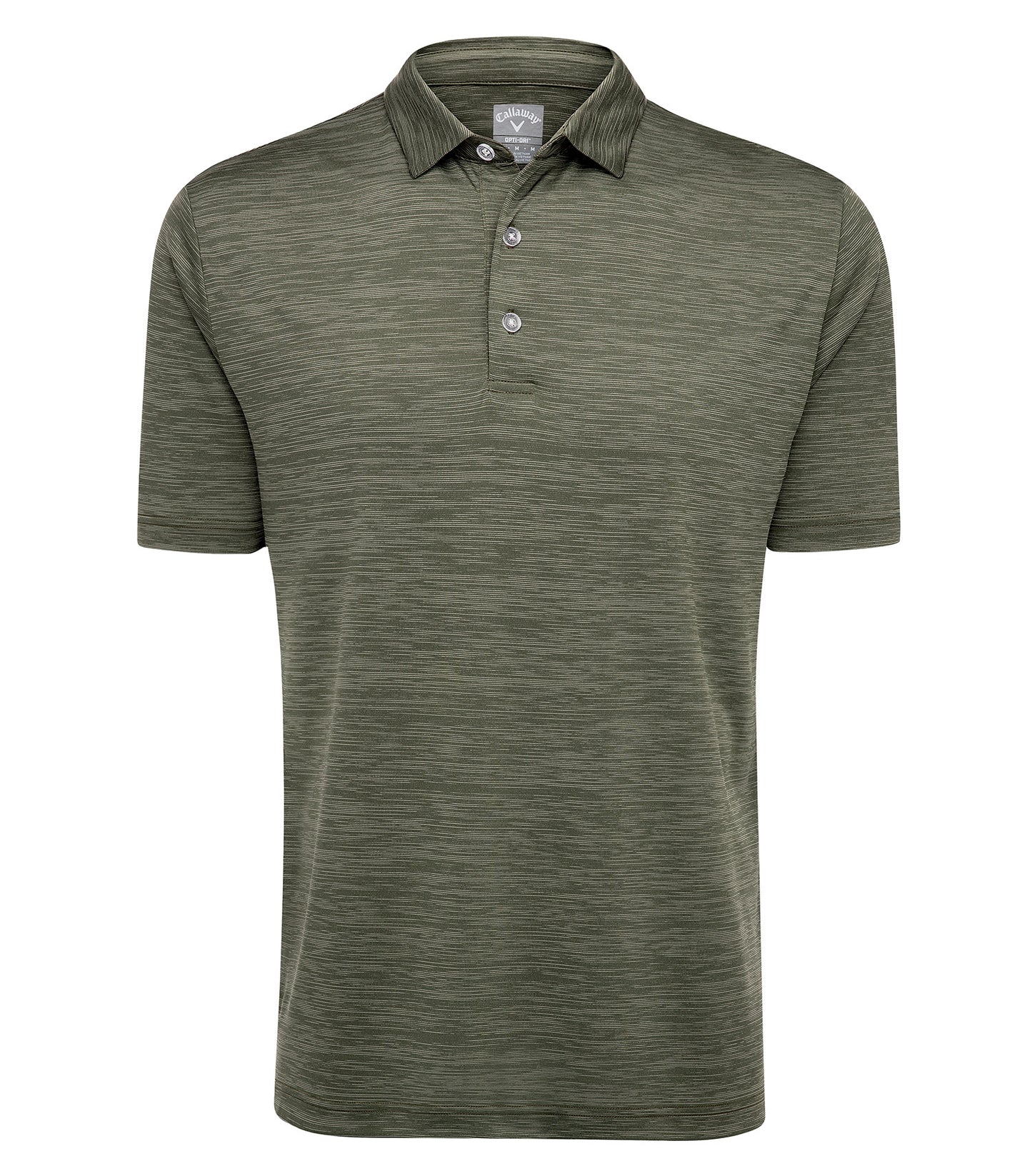Callaway BROKEN STRIPE TEXTURE POLO (CGM737) - Hedge Green