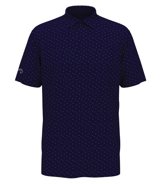 CALLAWAY MICRO CHEV PRINT POLO - Peacoat Navy
