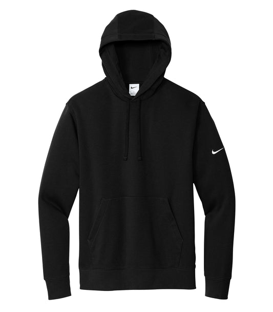 NIKE CLUB FLEECE SLEEVE SWOOSH PULLOVER HOODIE - Black