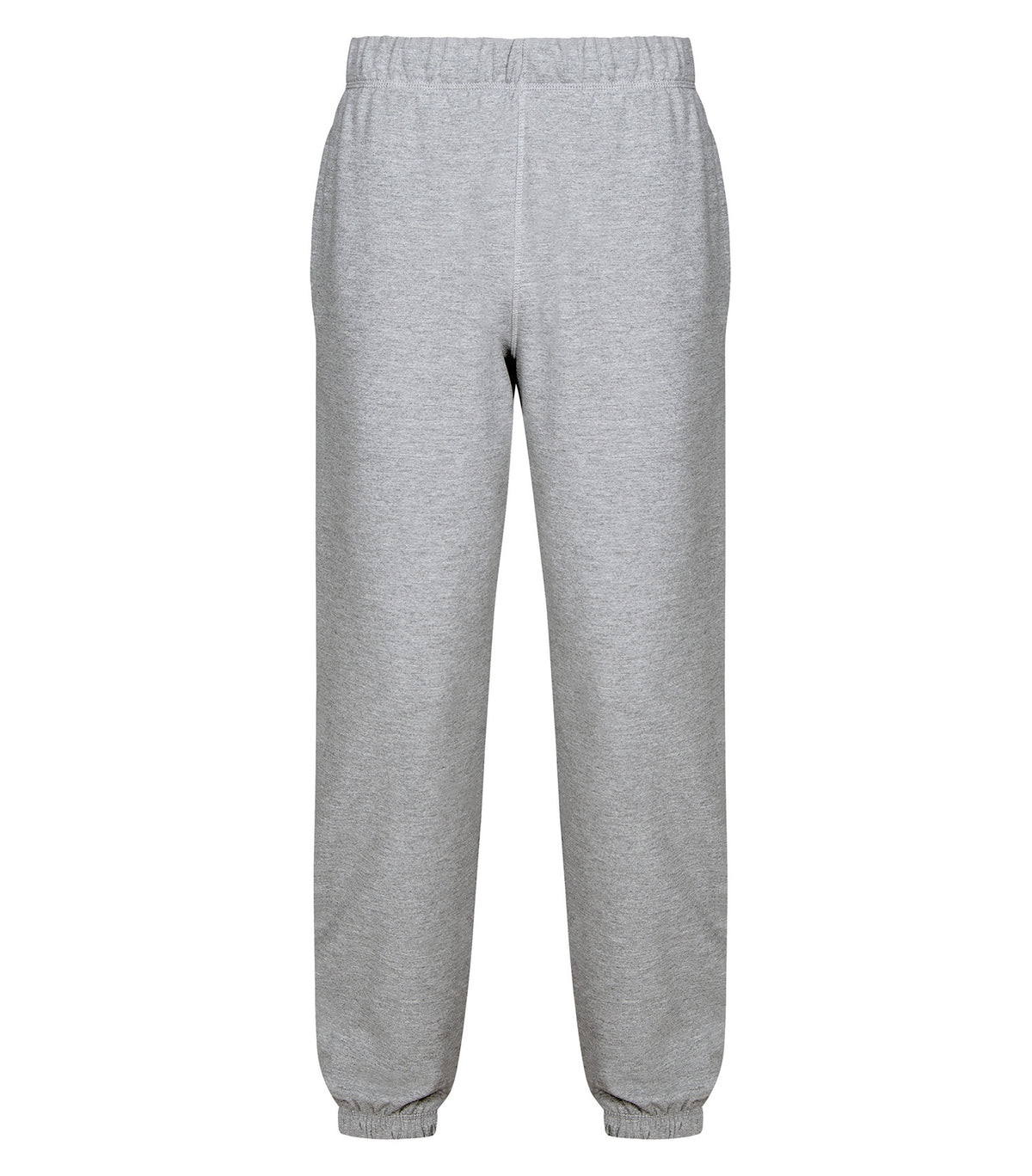 FFSD adult fleece jogger sweatpants in Athletic Heather grey, front view