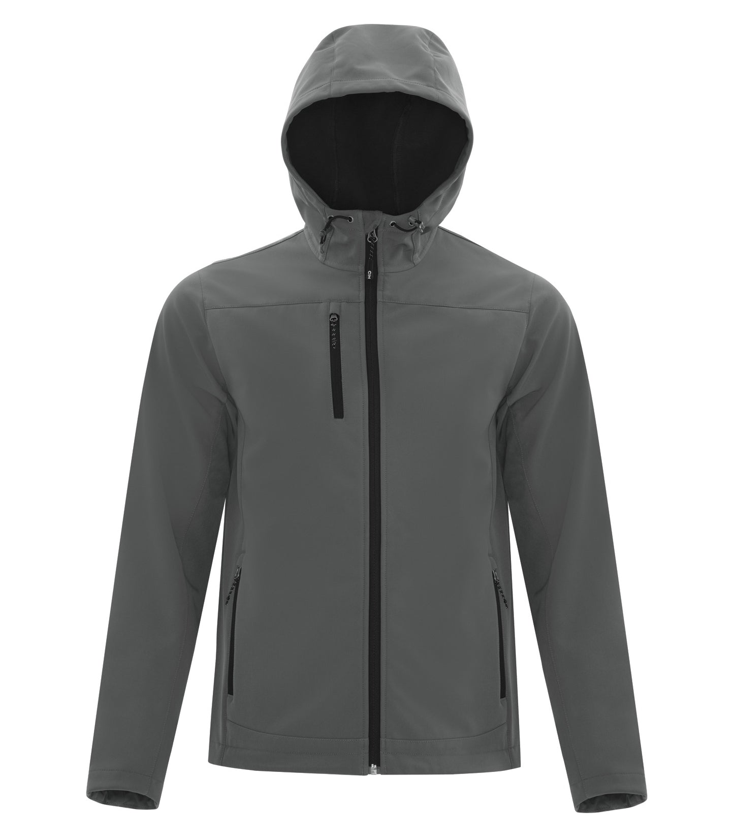Coal Harbour EVERYDAY HOODED WATER REPELLENT STRETCH SOFT SHELL JACKET (J7605) - Hoodup Irongrey