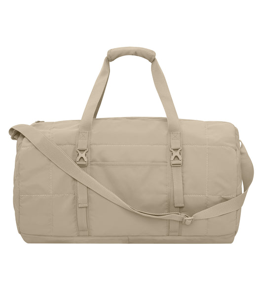 KOI® MATTE QUILTED BARREL DUFFEL. 27L - Sahara