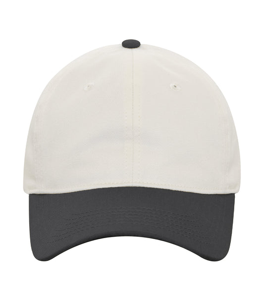 KOI® TWO TONE UNSTRUCTURED SNAPBACK CAP - Natural/Charcoal