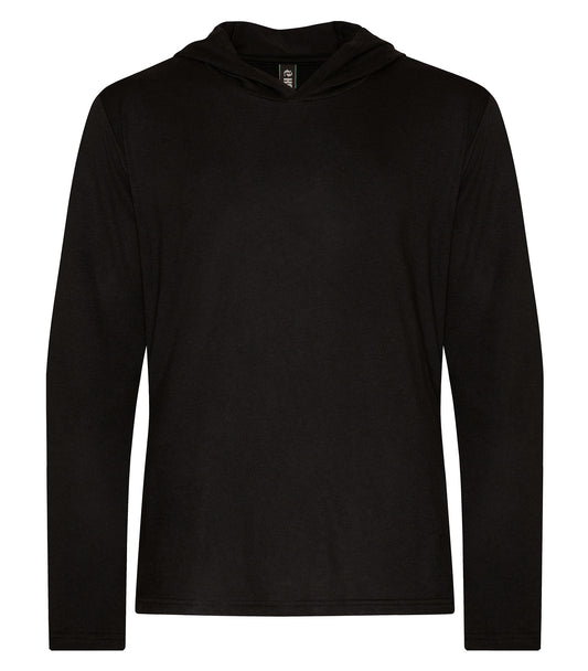 KOI® ELEMENT TRIBLEND LONG SLEEVE HOODED TEE - Onyx