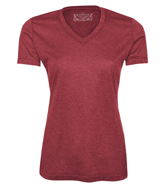 ATC™ PRO TEAM HEATHER ProFORMANCE V-NECK LADIES' TEE - Cardinal Heather