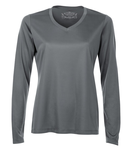 ATC™ PRO TEAM LONG SLEEVE V-NECK LADIES' TEE - Coal Grey