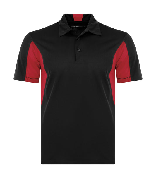COAL HARBOUR® SNAG RESISTANT COLOUR BLOCK POLO - Black/True Red