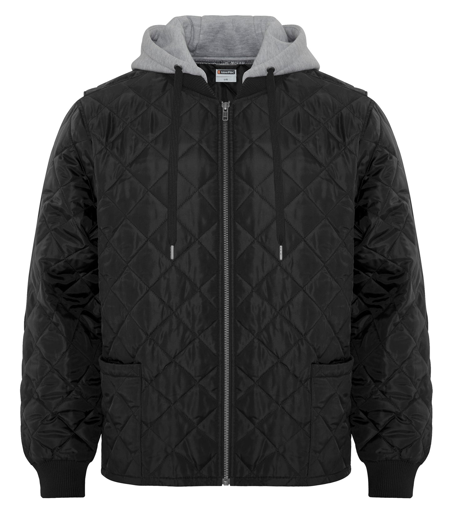 ATC Werk‚Ñ Quilted Hooded Freezer Jacket. - Black