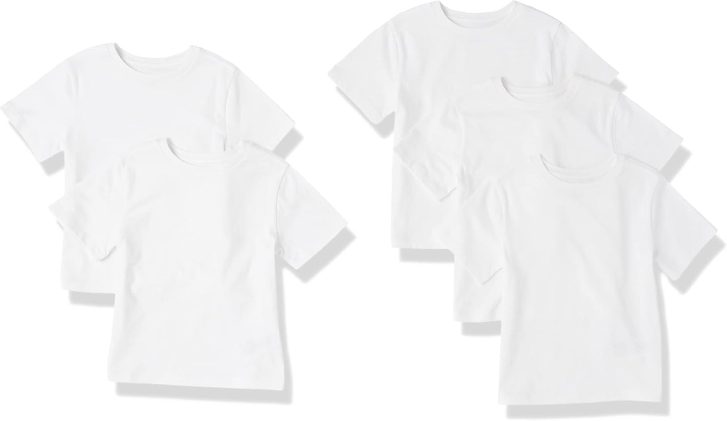 Amazon Essentials Boys' Short-Sleeve T-Shirt - White