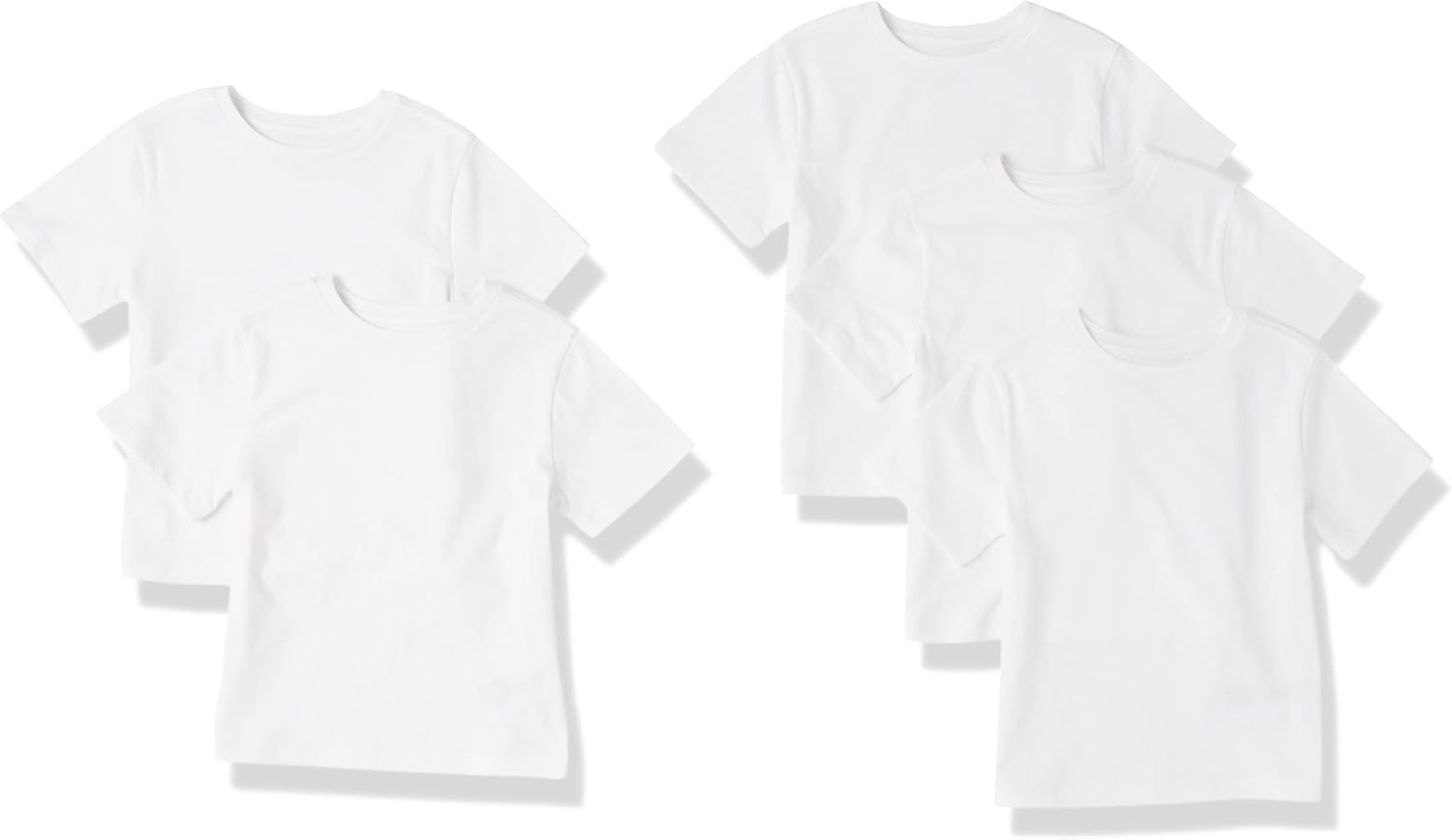 Amazon Essentials Boys' Short-Sleeve T-Shirt - White