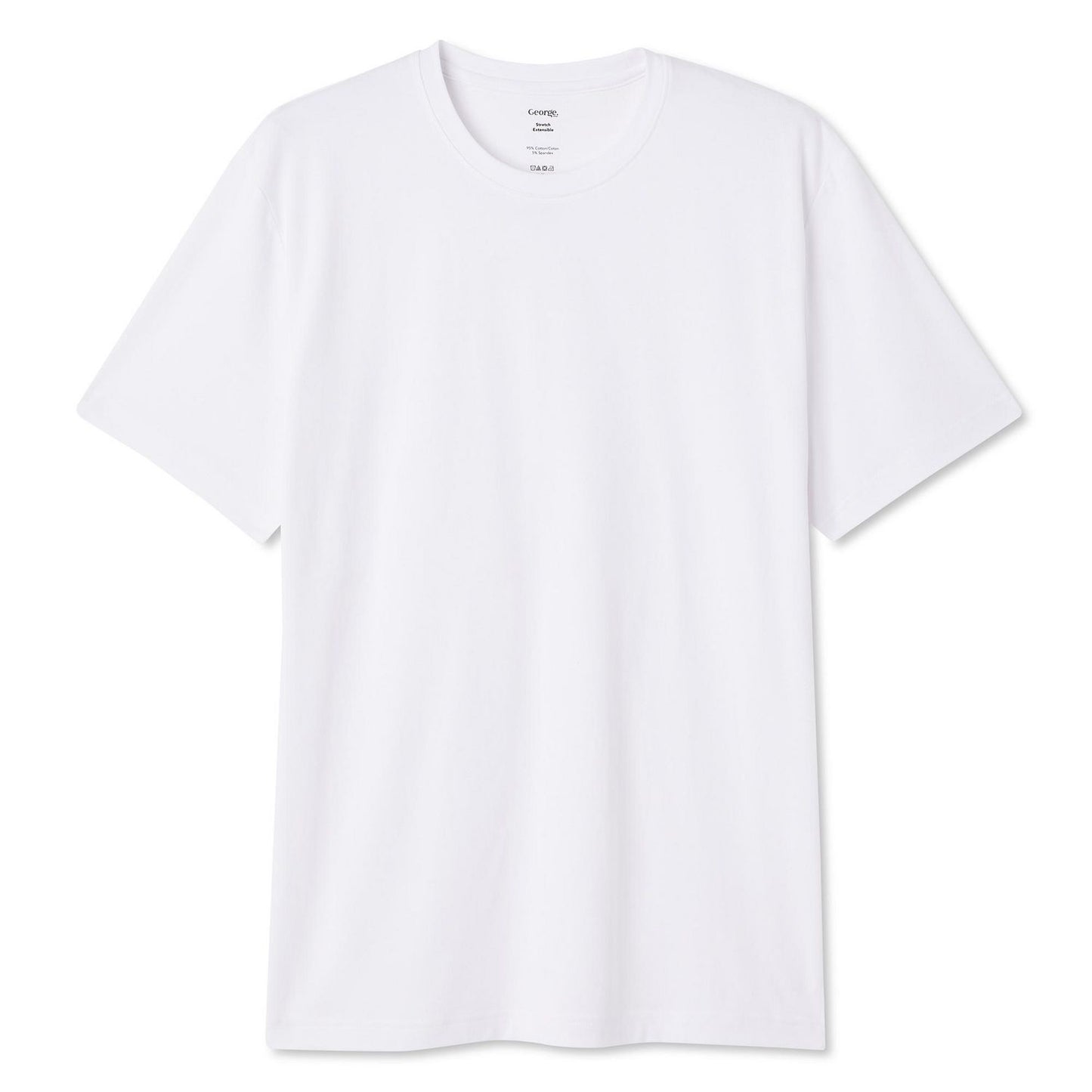George Men's Stretch Crewneck Tee – Softwash Stock - White