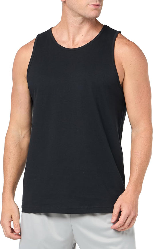Amazon Essentials Men's Regular-Fit Solid Tank Top - Black
