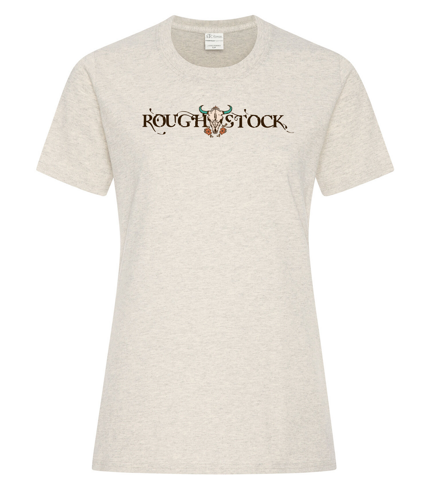 ATC EVERYDAY COTTON LADIES' TEE (ATC1000L) - Main   Oatmeal Heather