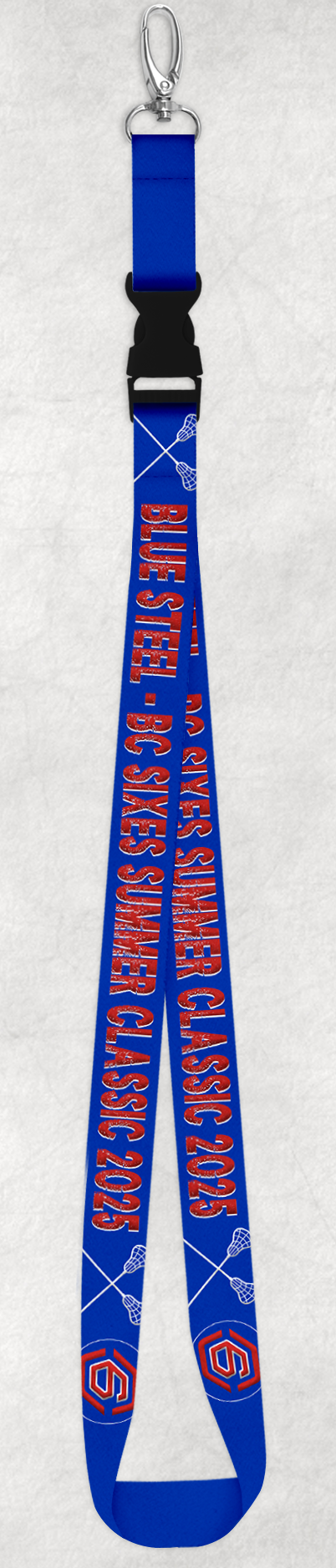 BC Sixes Summer Classic 2025 Blue Steel Lanyard