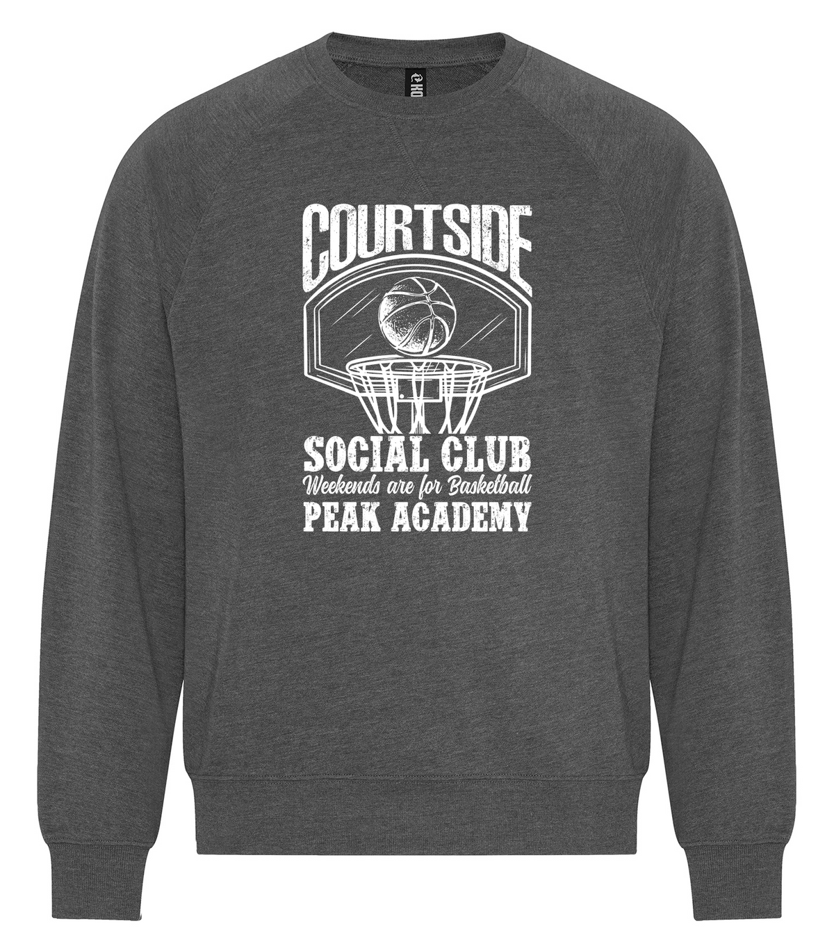 PEAK ACADEMY COURTSIDE GRUNGE CREWNECK