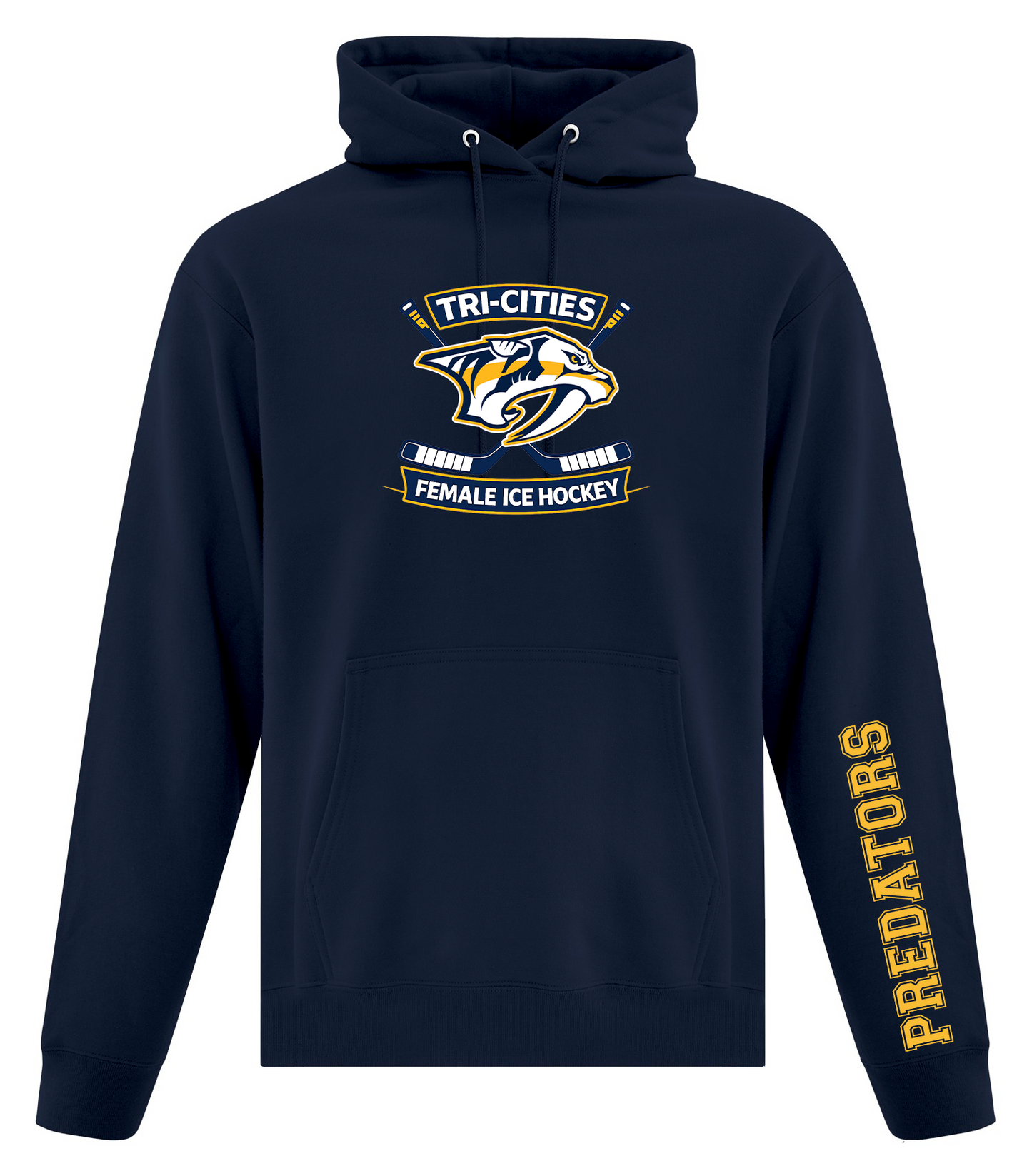 TRI-CITIES FEMALE ICE HOCKEY PREDATORS 2026 HOODIES - ADULT
