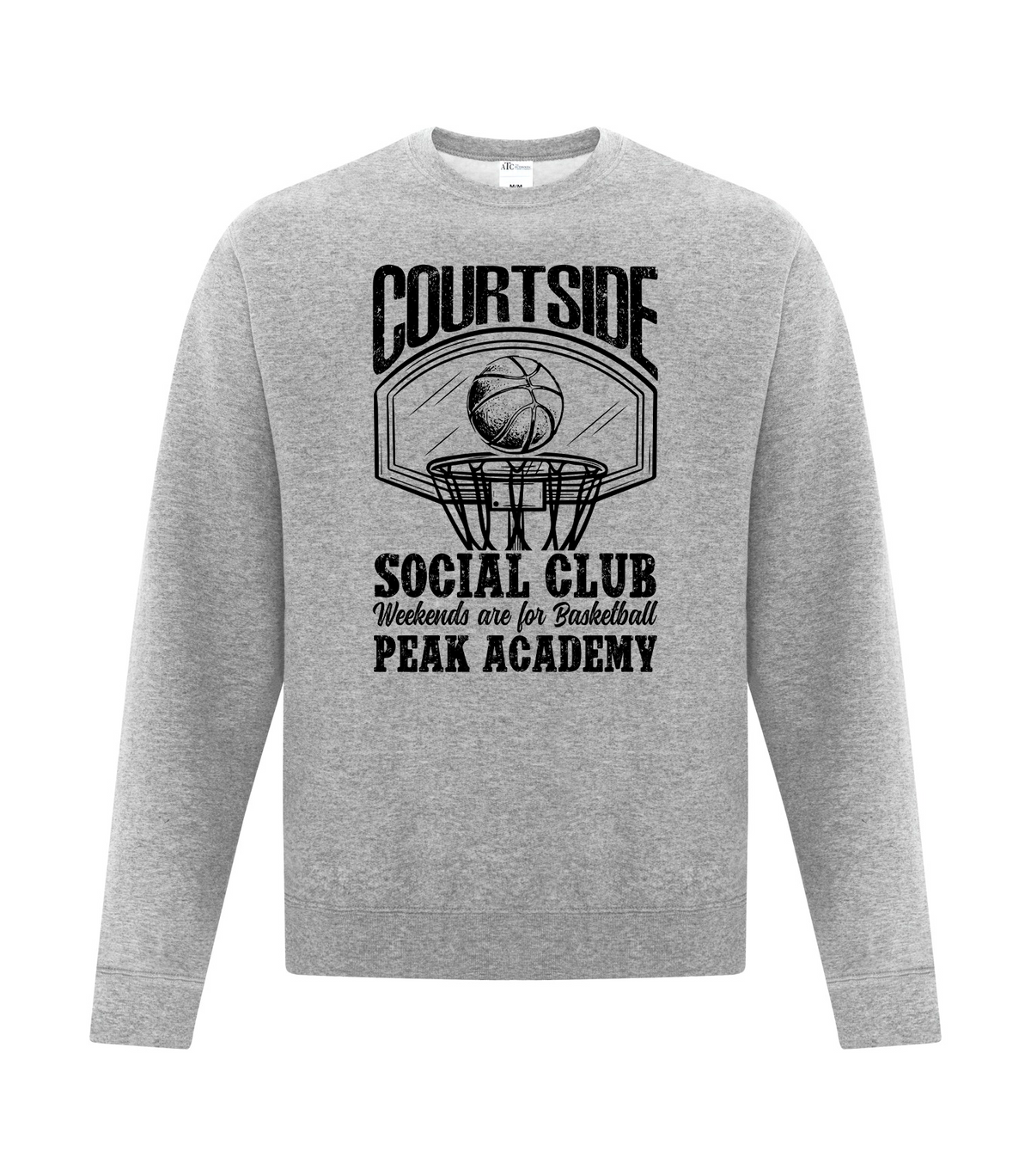 PEAK ACADEMY COURTSIDE GRUNGE CREWNECK
