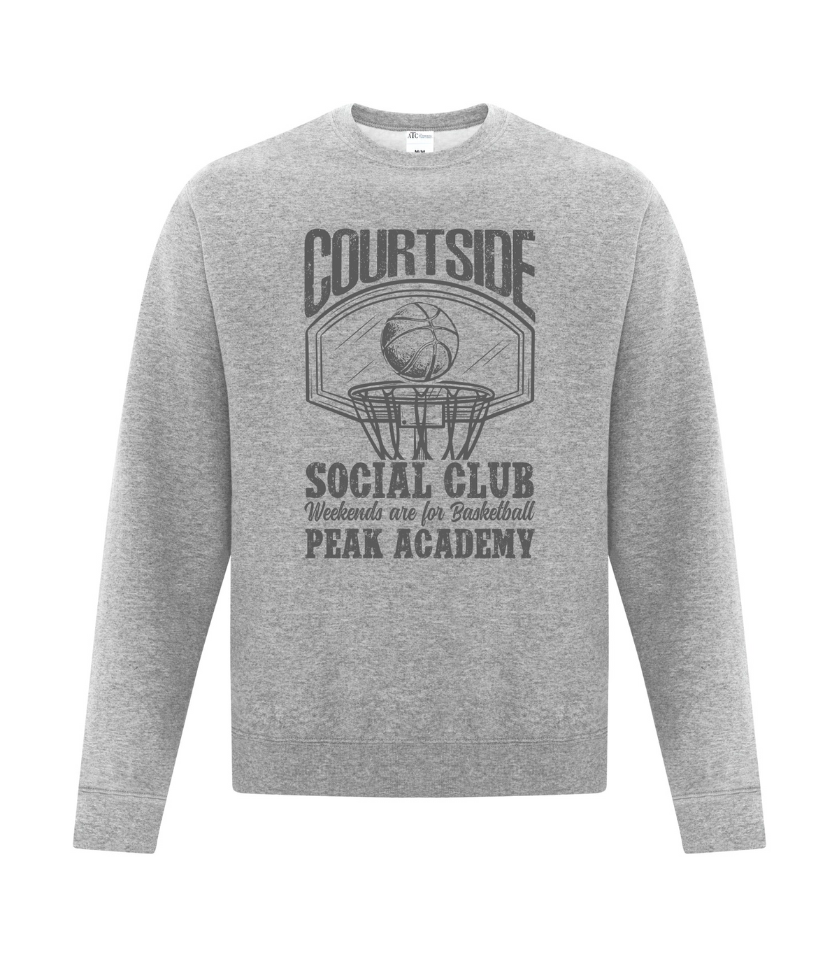 PEAK ACADEMY COURTSIDE GRUNGE CREWNECK
