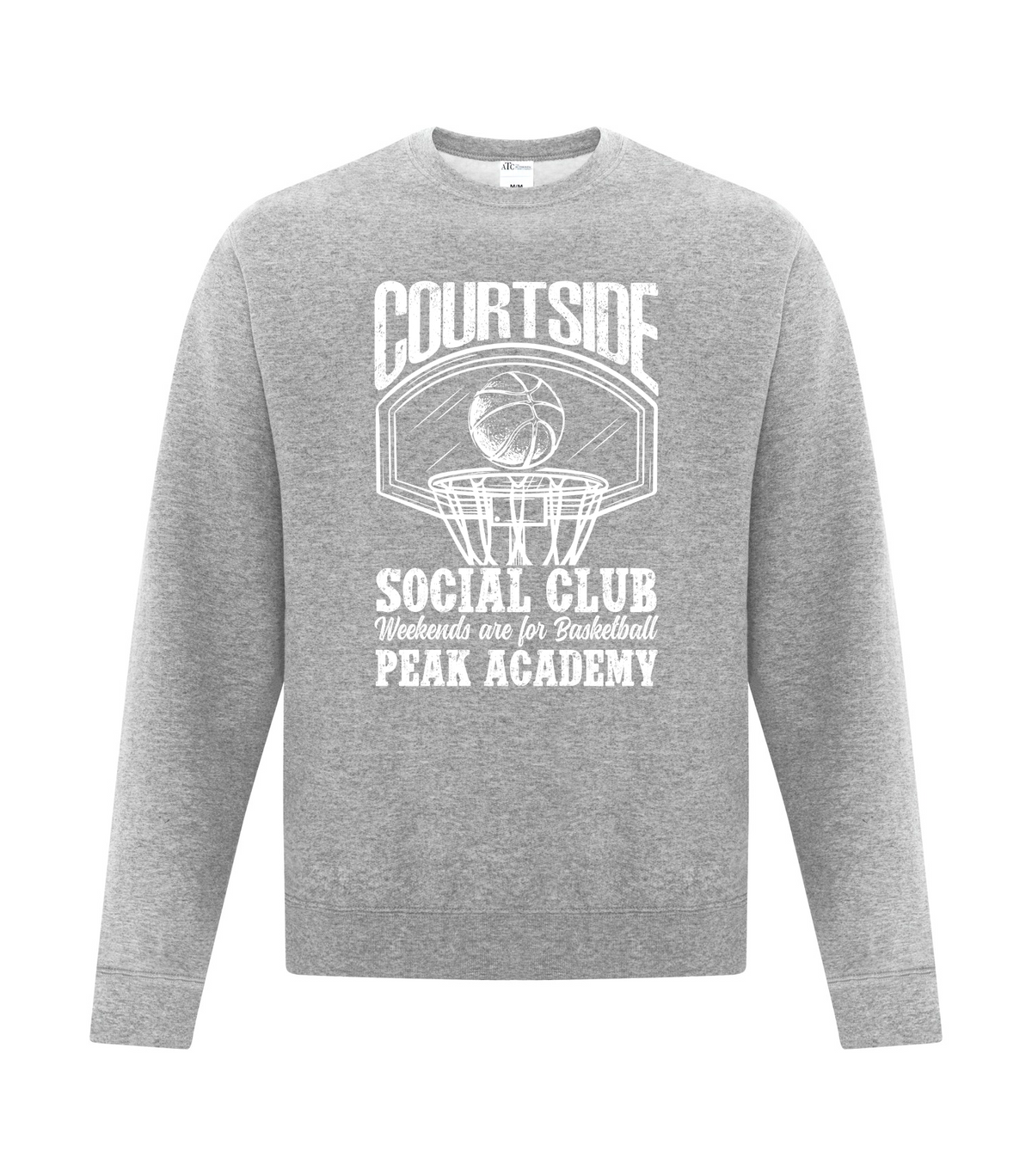 PEAK ACADEMY COURTSIDE GRUNGE CREWNECK