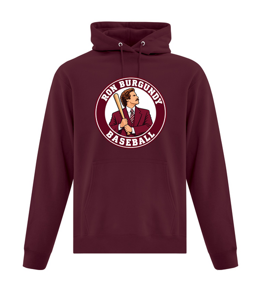 RON BURGUNDY BASEBALL ADULT FLEECE TOPS