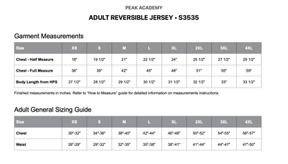 PEAK ACADEMY REVERSIBLE JERSEY