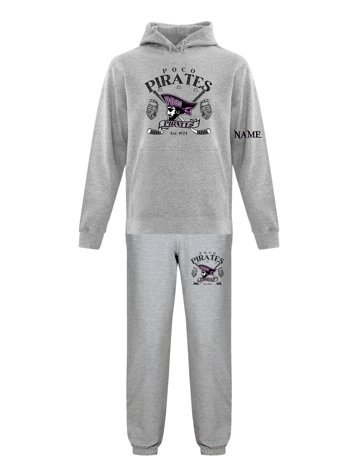 POCO PIRATES GREY ADULT SWEATSUITS