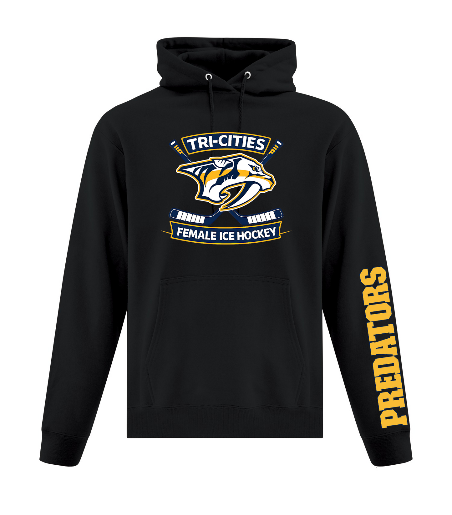 TRI-CITIES FEMALE ICE HOCKEY PREDATORS 2026 HOODIES - ADULT