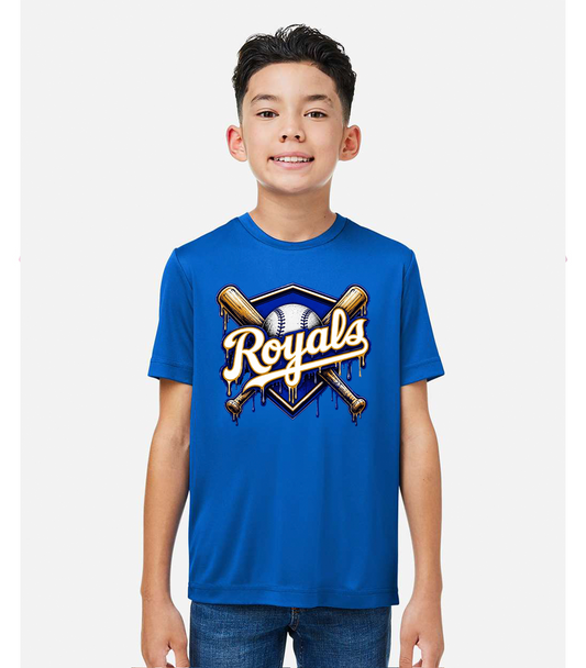 ROYALS BLUE YOUTH PERFORMANCE SHIRTS