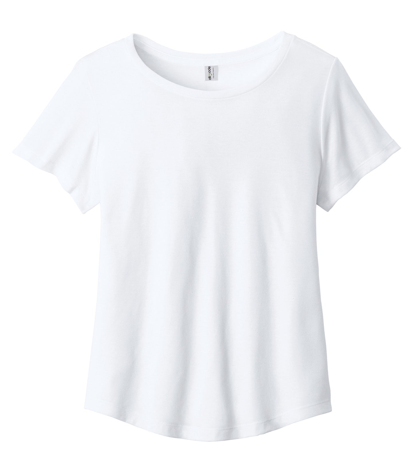 Allmade WOMEN'S RELAXED TRI-BLEND SCOOP NECK TEE (AL2015CA) - Bright White