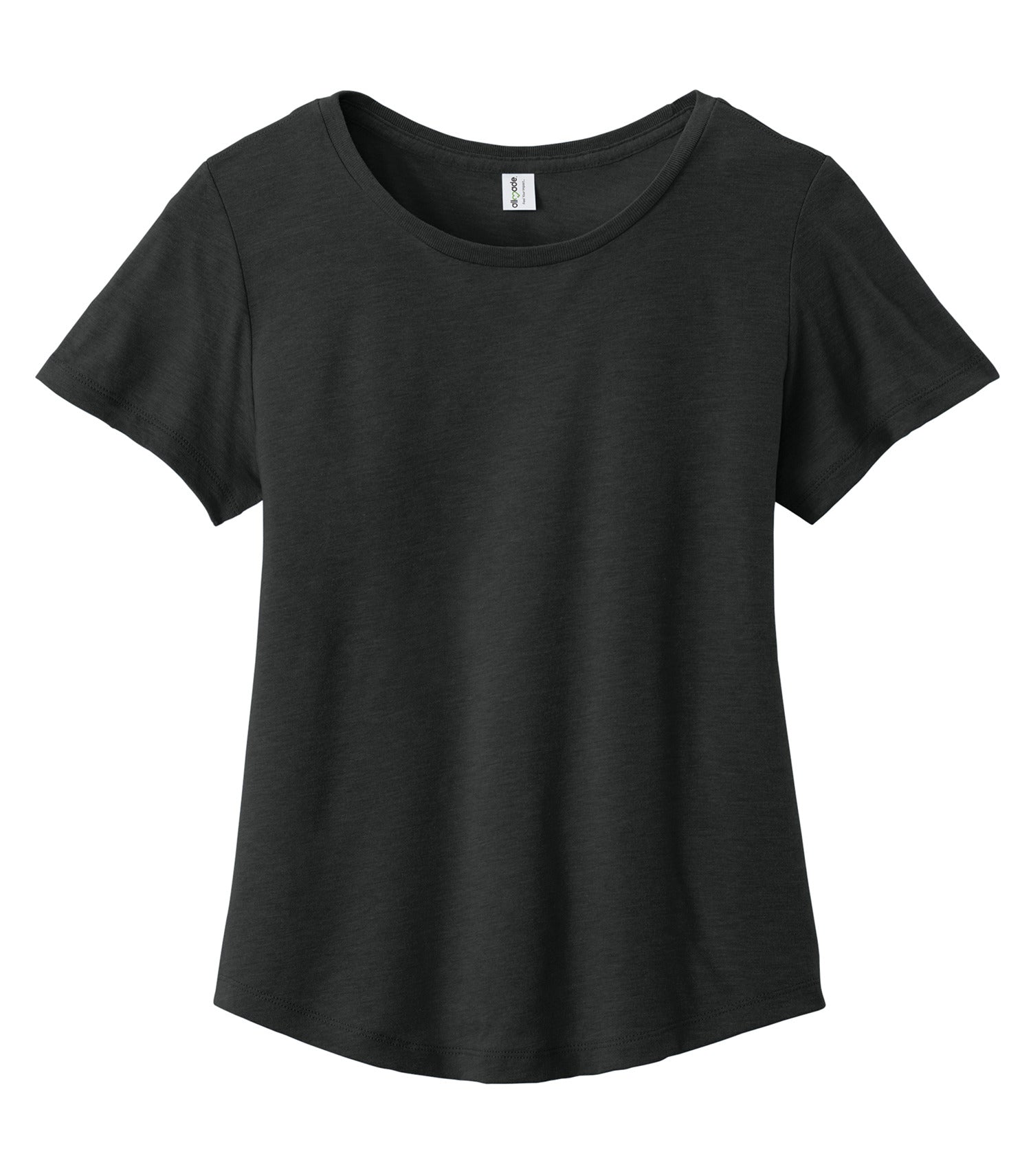 Allmade WOMEN'S RELAXED TRI-BLEND SCOOP NECK TEE (AL2015CA) - Deep Black