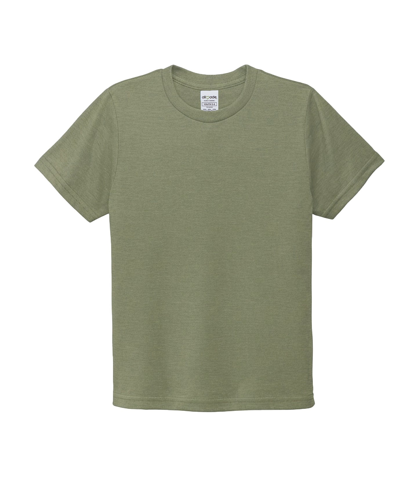 Allmade YOUTH TRI-BLEND TEE (AL207CA) - Olive You Green