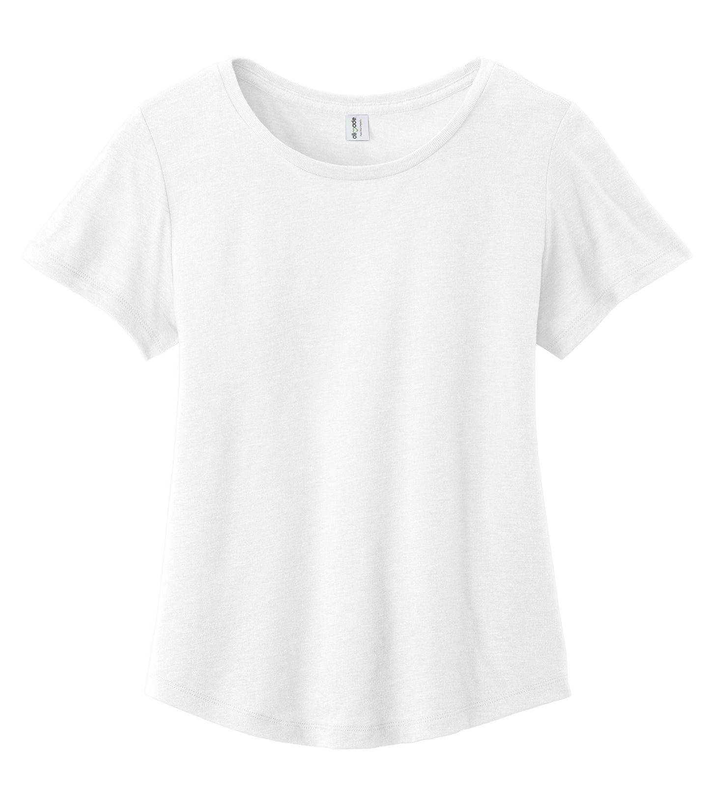 Allmade WOMEN'S RELAXED ORGANIC COTTON SCOOP NECK TEE (AL2108CA) - Bright White