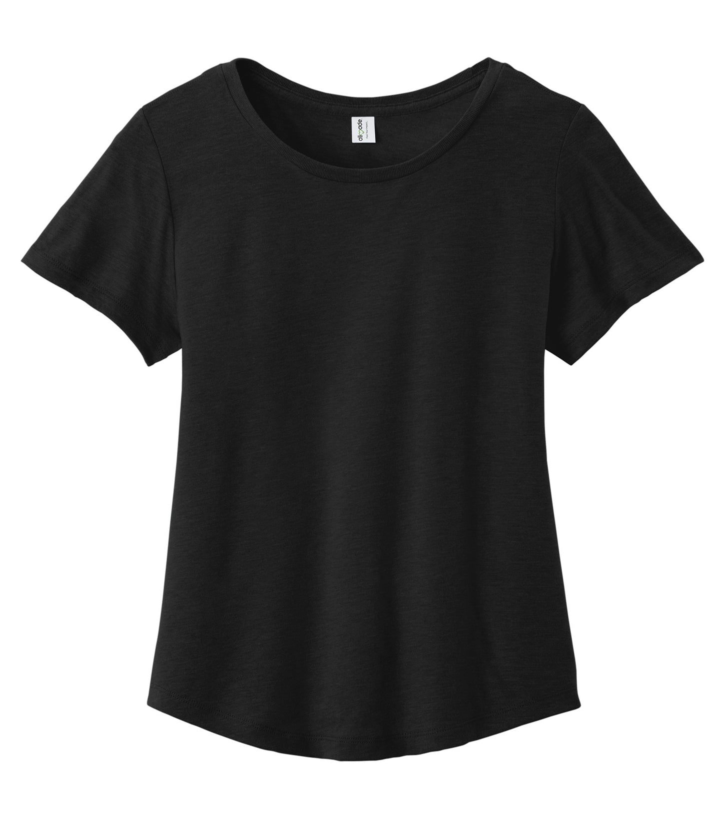 Allmade WOMEN'S RELAXED ORGANIC COTTON SCOOP NECK TEE (AL2108CA) - Deep Black