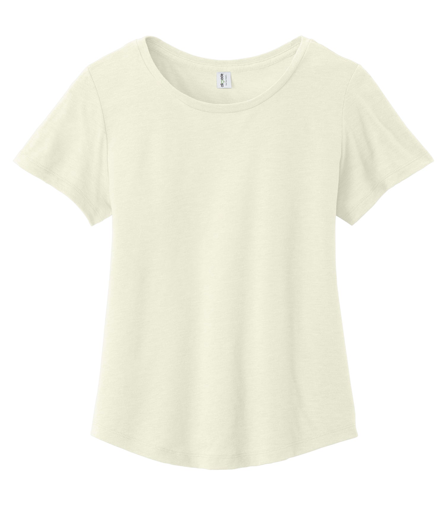 Allmade WOMEN'S RELAXED ORGANIC COTTON SCOOP NECK TEE (AL2108CA) - White Sand