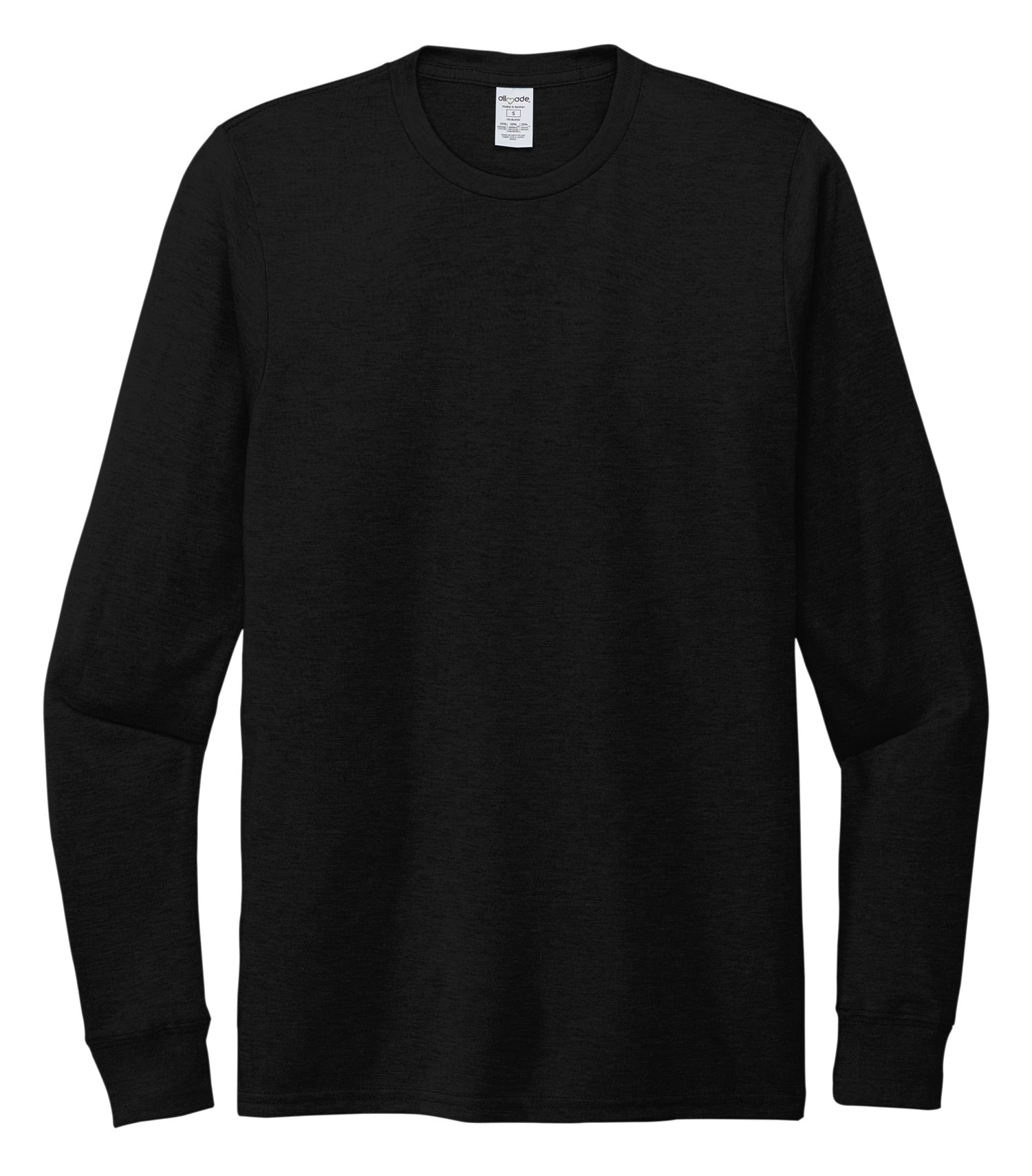 Allmade UNISEX TRI-BLEND LONG SLEEVE TEE (AL6004CA) - Deep Black