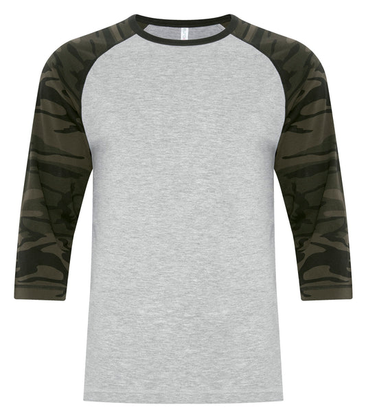 ATC™ EUROSPUN® RING SPUN BASEBALL TEE - Athletic Grey*/Black Camo