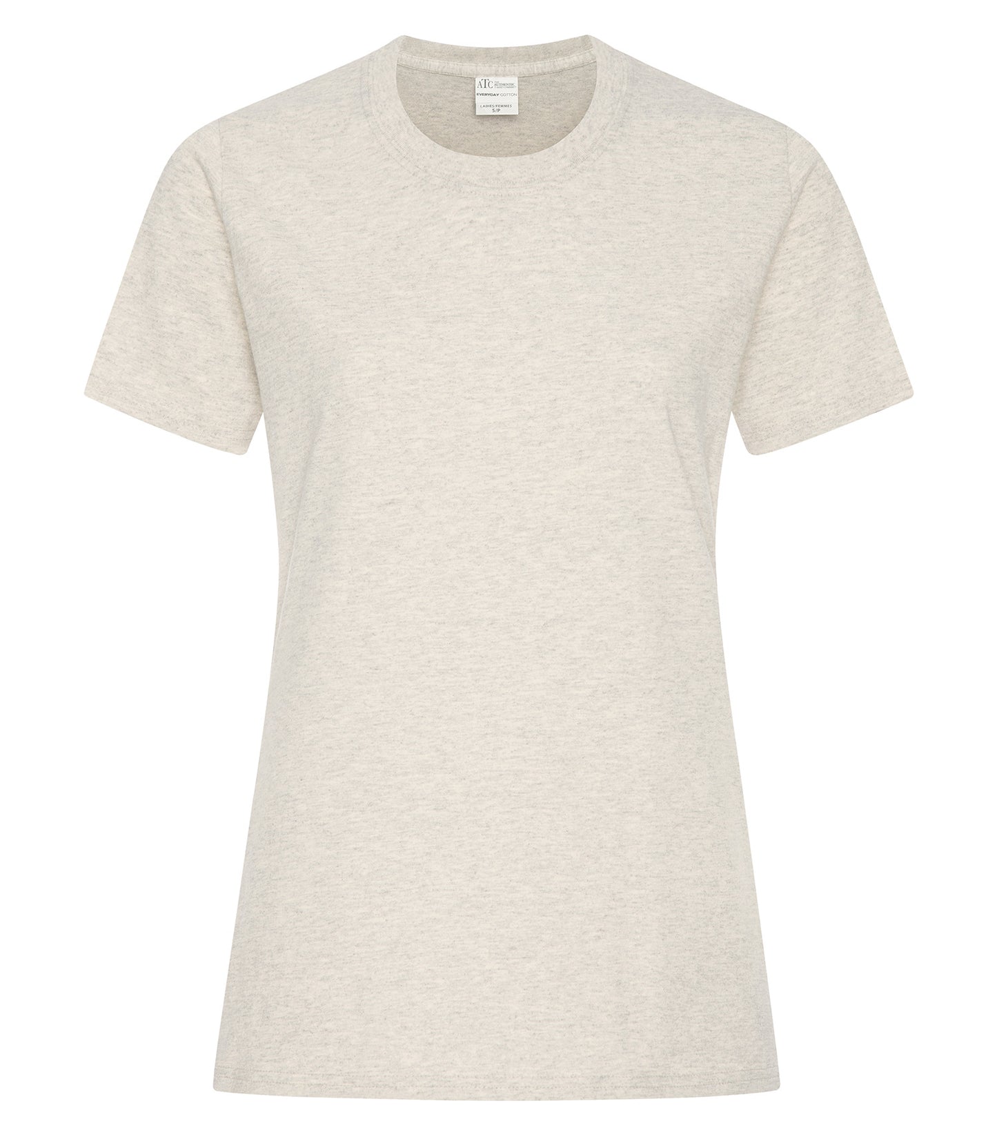 ATC EVERYDAY COTTON LADIES' TEE (ATC1000L) - Oatmeal Heather
