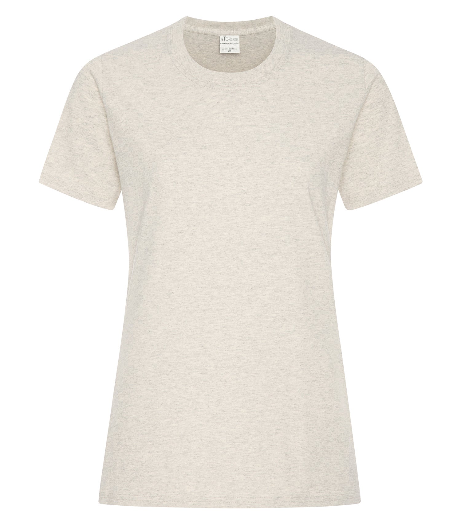 ATC EVERYDAY COTTON LADIES' TEE (ATC1000L) - Oatmeal Heather
