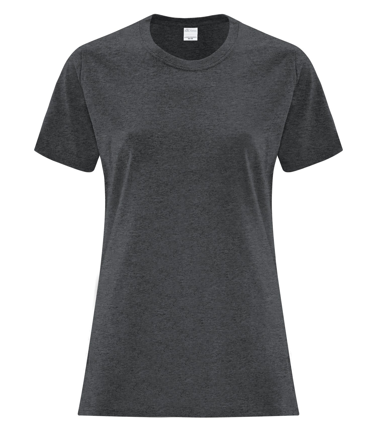 ATC EVERYDAY COTTON LADIES' TEE (ATC1000L) - Darkheathergrey