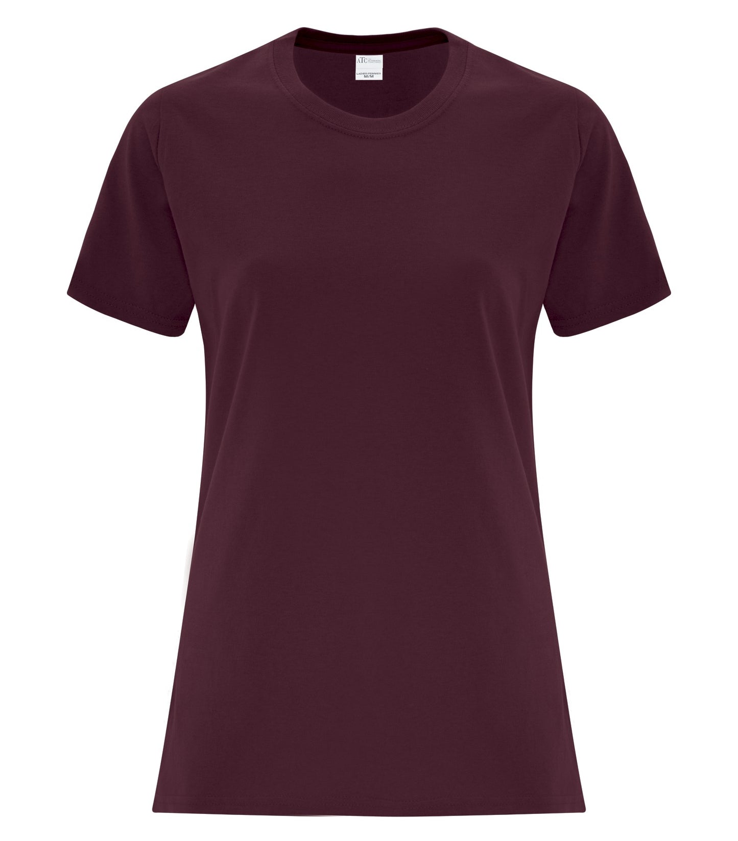 ATC EVERYDAY COTTON LADIES' TEE (ATC1000L) - Maroon