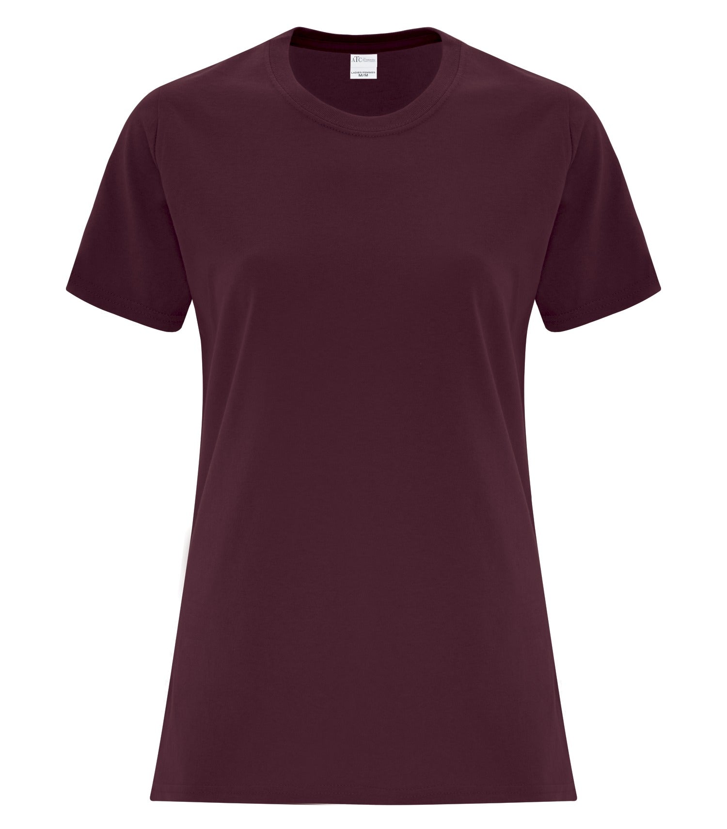 ATC EVERYDAY COTTON LADIES' TEE (ATC1000L) - Maroon