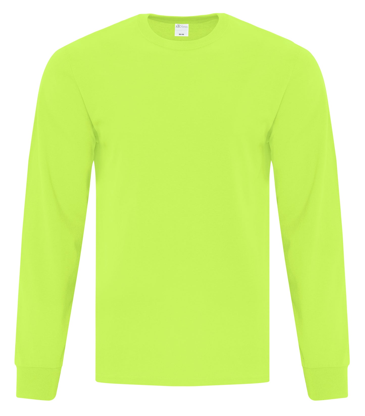ATC EVERYDAY COTTON LONG SLEEVE TEE (ATC1015) - Safety Green