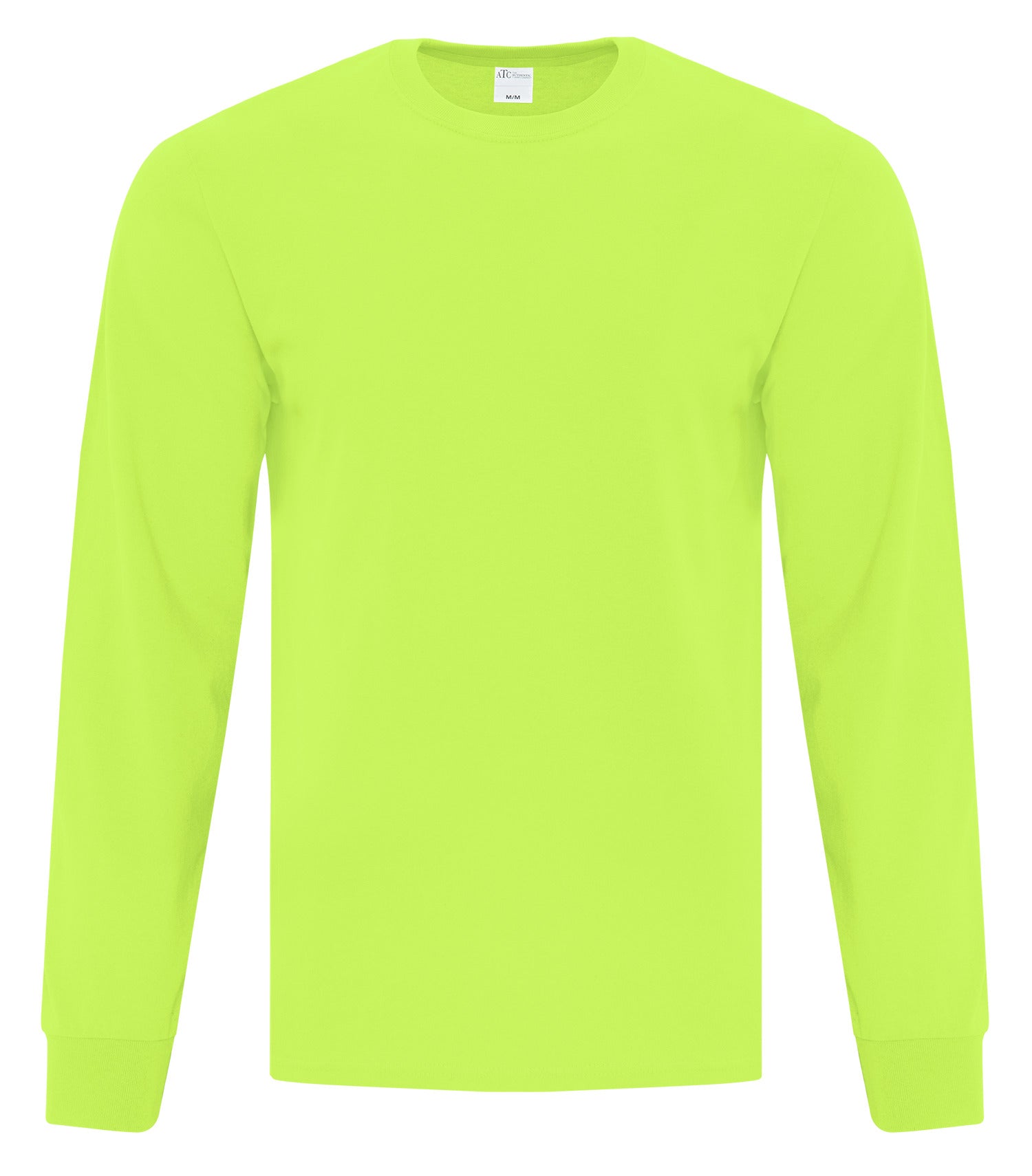 ATC EVERYDAY COTTON LONG SLEEVE TEE (ATC1015) - Safety Green