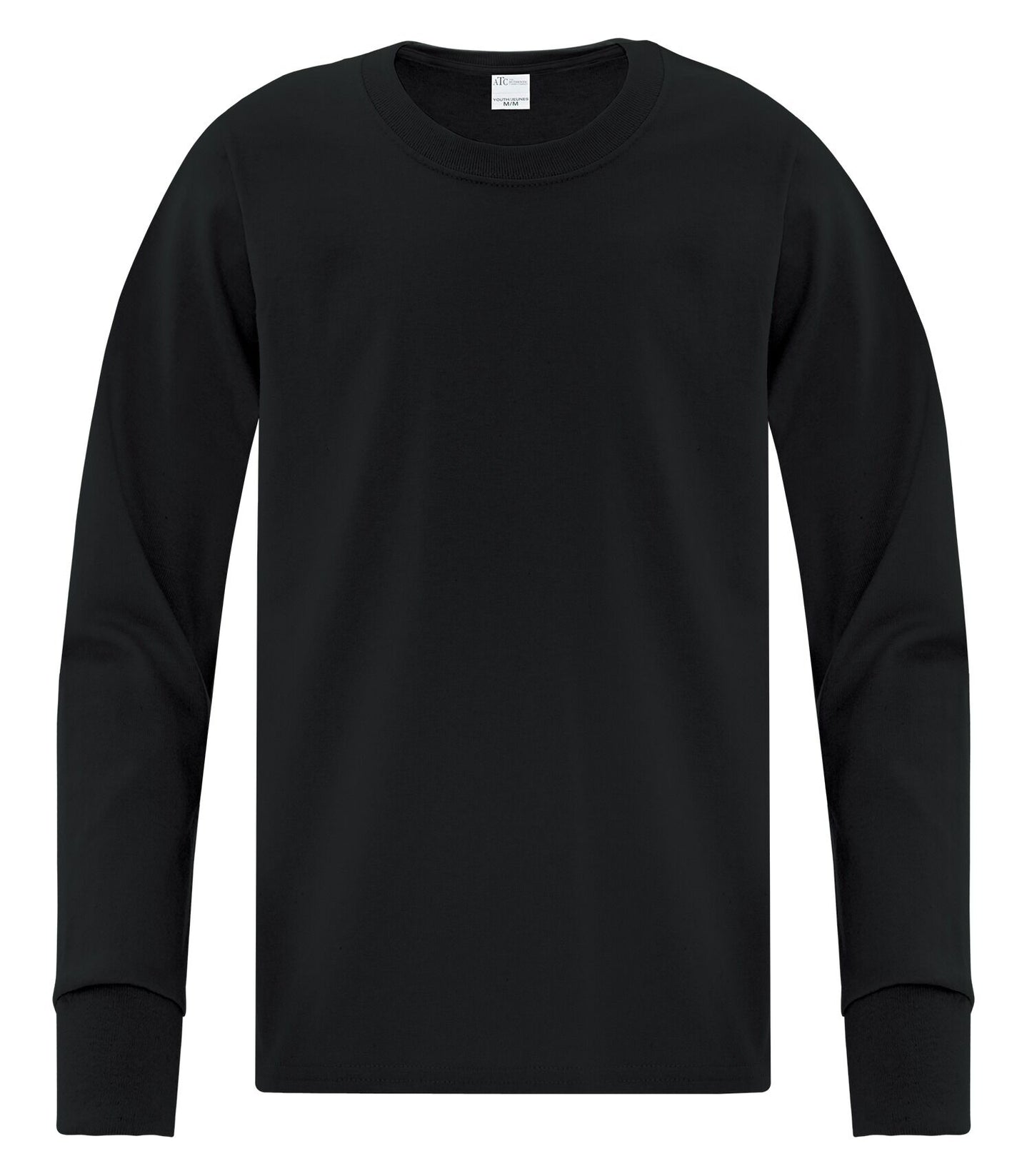 ATC EVERYDAY COTTON LONG SLEEVE YOUTH TEE (ATC1015Y) - Black