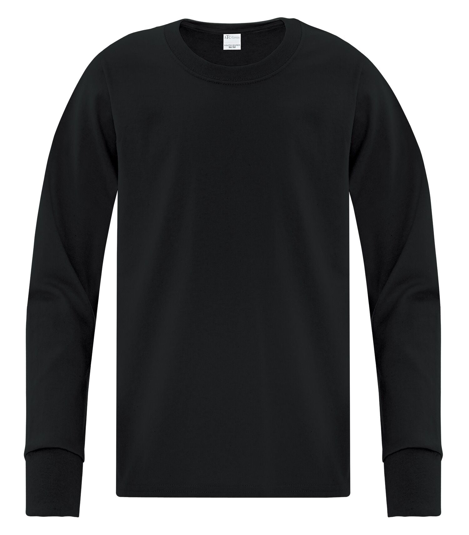 ATC EVERYDAY COTTON LONG SLEEVE YOUTH TEE (ATC1015Y) - Black