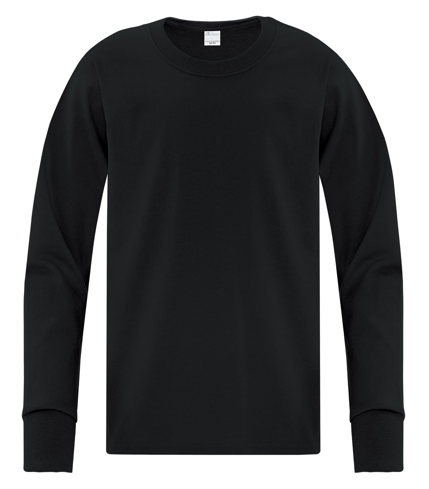 ATC EVERYDAY COTTON LONG SLEEVE YOUTH TEE (ATC1015Y) - Black